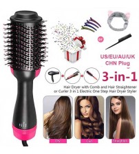 3in1 One Step Hair Dryer And Volumizer Hair Salon Hot Air Paddle Styling Brush